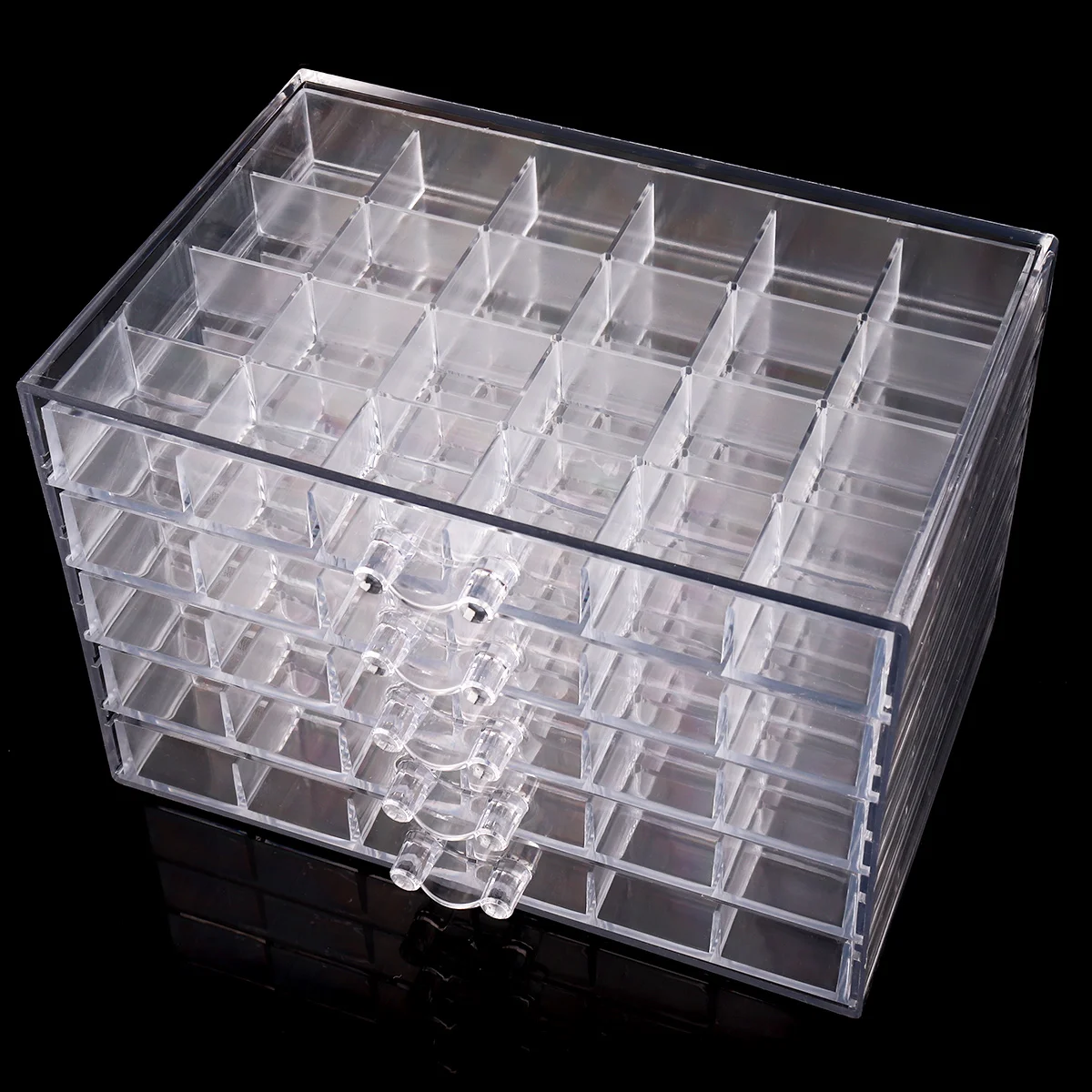 Monja 120 Grids decoración de uñas accesorios caja de almacenamiento transparente cuentas de diamantes de imitación herramienta de manicura de cristal Monja 120 Grids decoración de uñas accesorios caja de almacenamiento transparente cuentas de diamantes de imitación herramienta de manicura de cristal