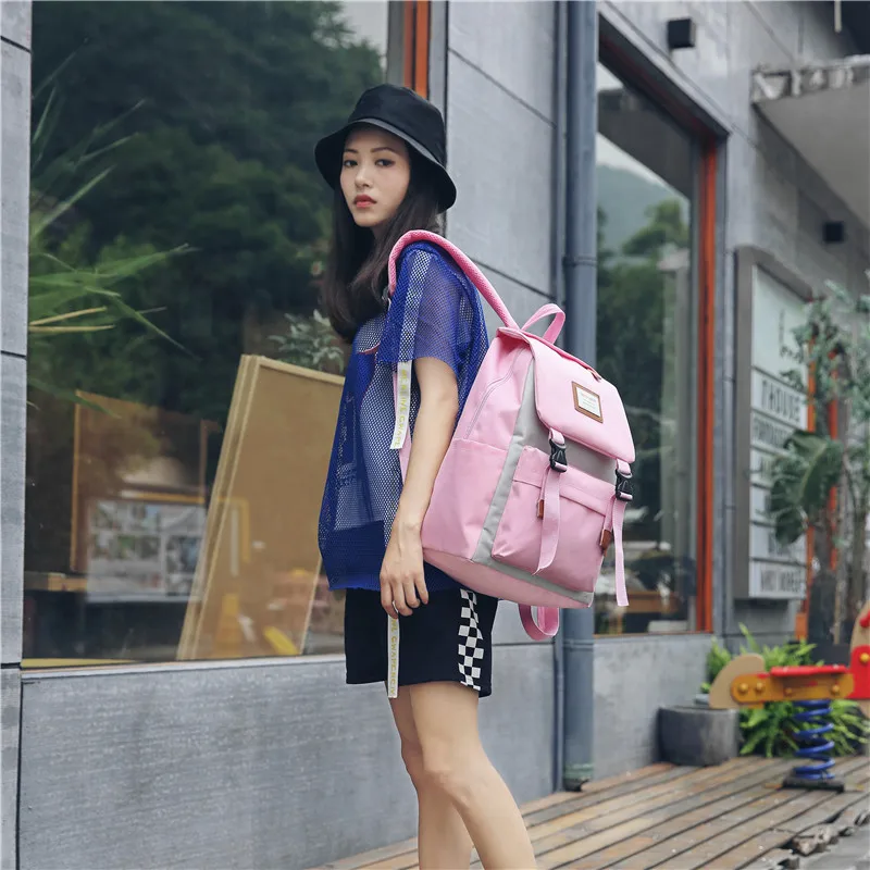 Menghuo Cover Backpack Women Leisure Travel Laptop Backpacks Men Business Mochila Waterproof Nylon Teenagers Student School Bags (6)
