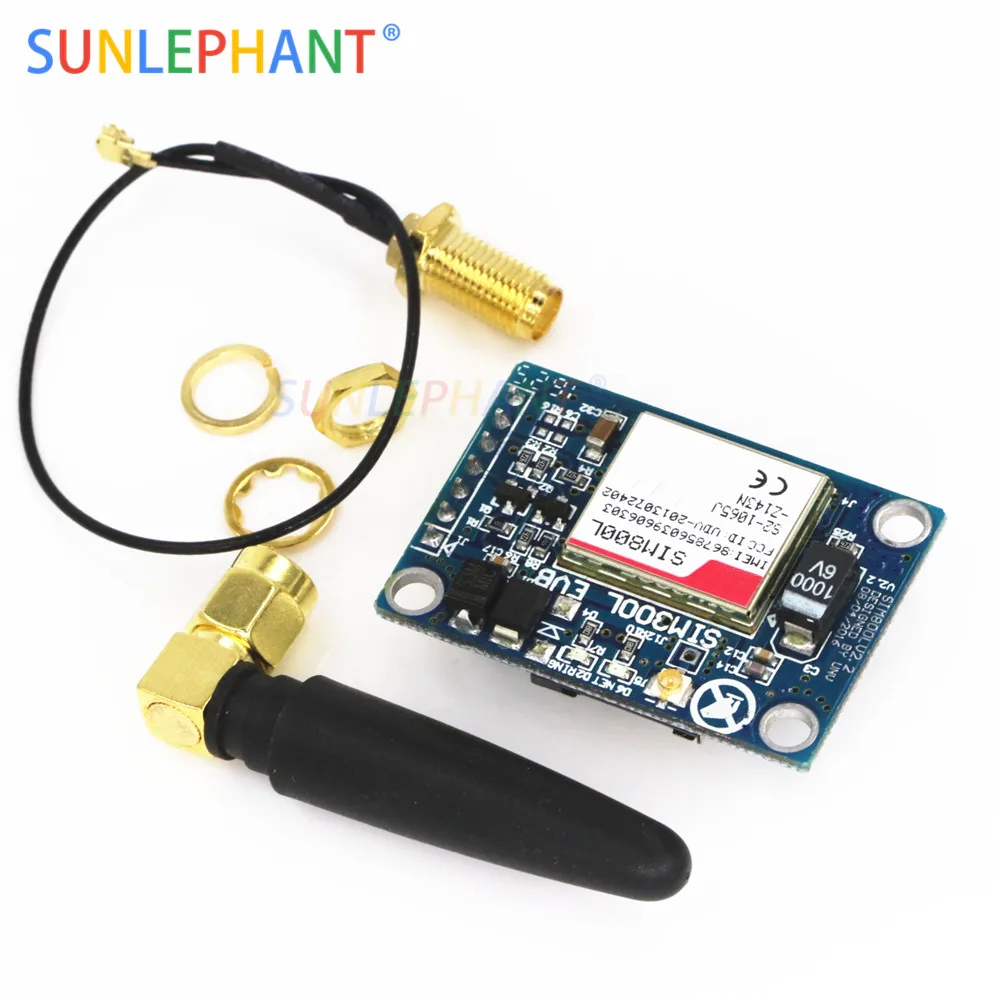 Sim800l v2.0 5v módulo sem fio gsm gprs quad-band com cabo de antena