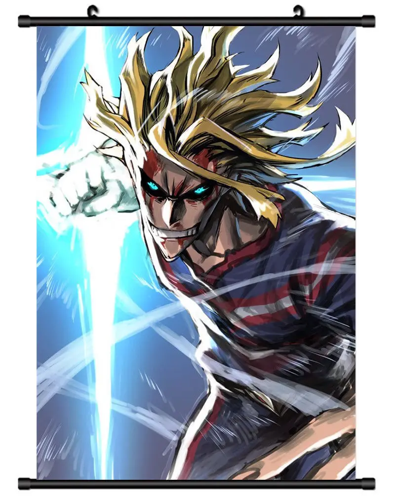 Аниме постер Boku no Hero Academy All Might Decor Настенная прокрутка печатная картина домашний