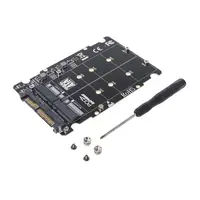 מתאם sata 2 ב 1 M.2 NVMe SATA-Bus NGFF SSD כדי PCIe U.2 SFF-8639 מתאם PCIe M2 ממיר מחשב שולחני (1)