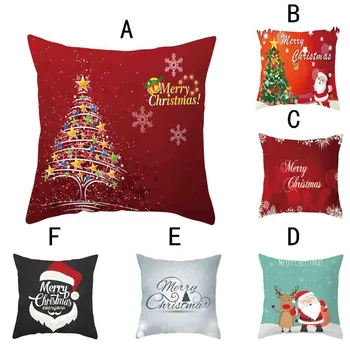 

Merry Christmas Super Soft Square Throw Pillow Pillow Cover 45X45cm Home Super soft fabric Printed Pillowcase