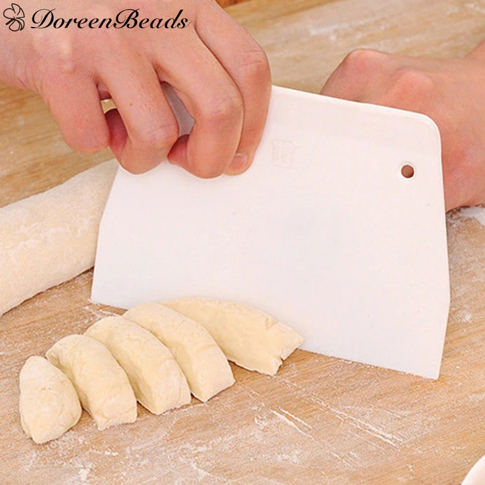 

DoreenBeads Multi-functional Baking Scraper Butter Knife Cake Bread Dough Cutter Pastry Slicer Cake Spatulas Kitchen Tools