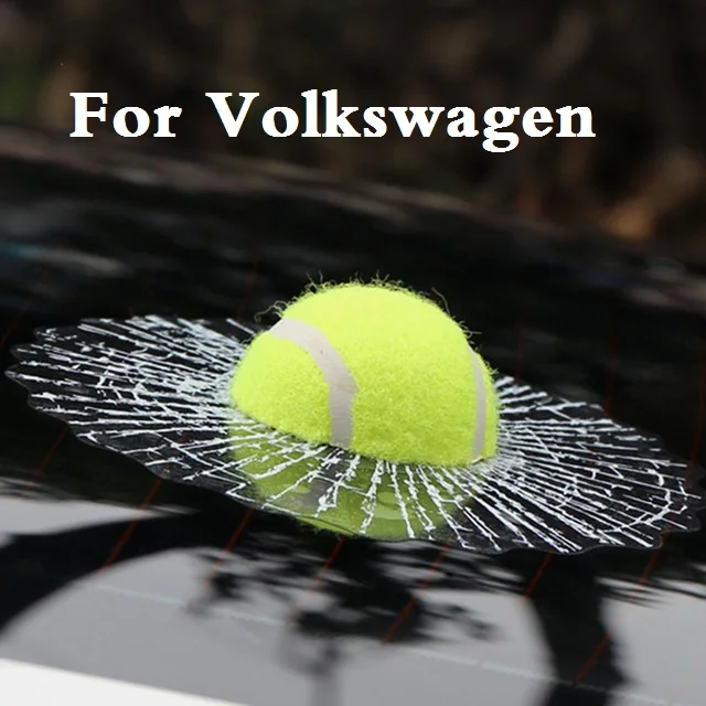 2021 Car-styling 3D Tennis ball Hit Glass Sticker for Volkswagen Polo GTI R WRC Scirocco Tiguan Touareg up XL1 | Автомобили и