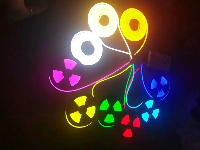 

AC220V OR DC12V LED Neon Rope light SMD 2835 120LEDs/m Waterproof flexible Soft strip BAR Lights