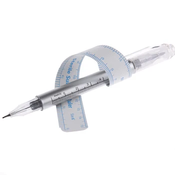 

1 set Microblading Tattoo Eyebrow Skin Marker Pen With Measure Measuring Ruler Tattoo Eyebrow Marker Pen