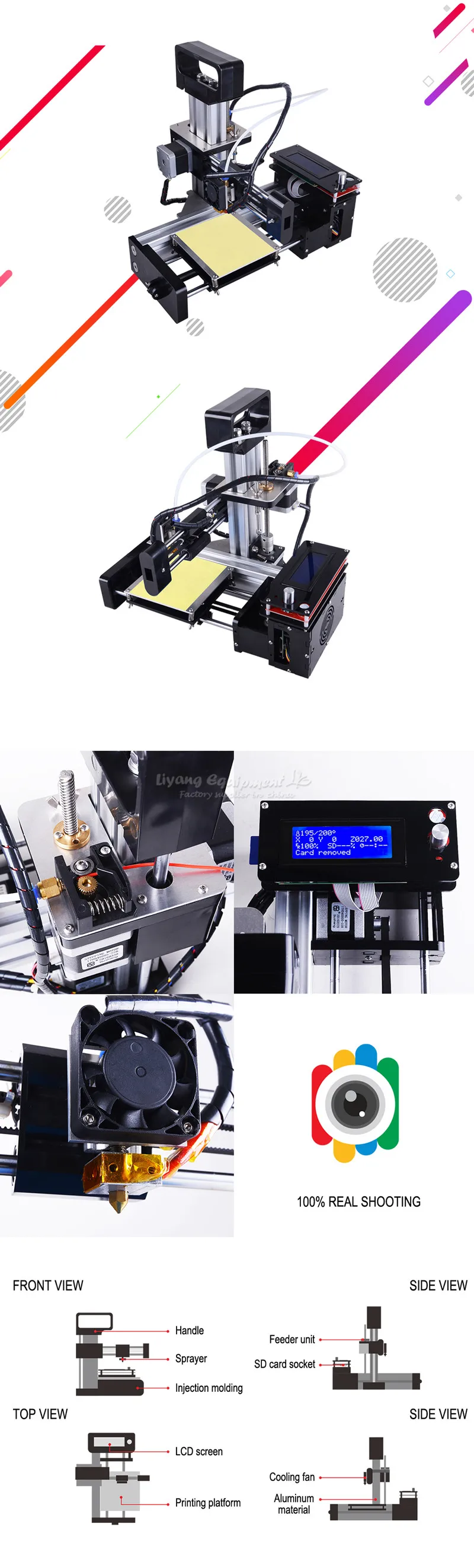 Бытовые Мини-3D печатная машина может печатать 90*90*90 мм объект мини-01 E10096