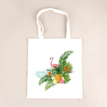 

Casual Canvas Tote Handbag Women Cartoon Leaf Printed Shoulder Bag Female Summer Beach Bag Shoulder Bag Lady BB376