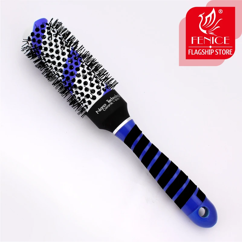 roll round comb professional salon styling hairdressing comb hairbrush For curly hair Anti static 5