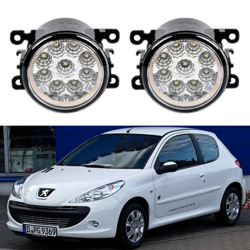 Car Styling For Peugeot 206+ T3E 2009 2012 9 Pieces Led Fog Lights H11