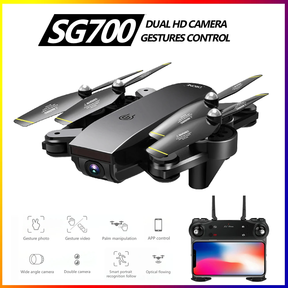 SG700D Дрон 4K HD Двойная камера WiFi передача fpv оптический поток Rc вертолет для дрона RC