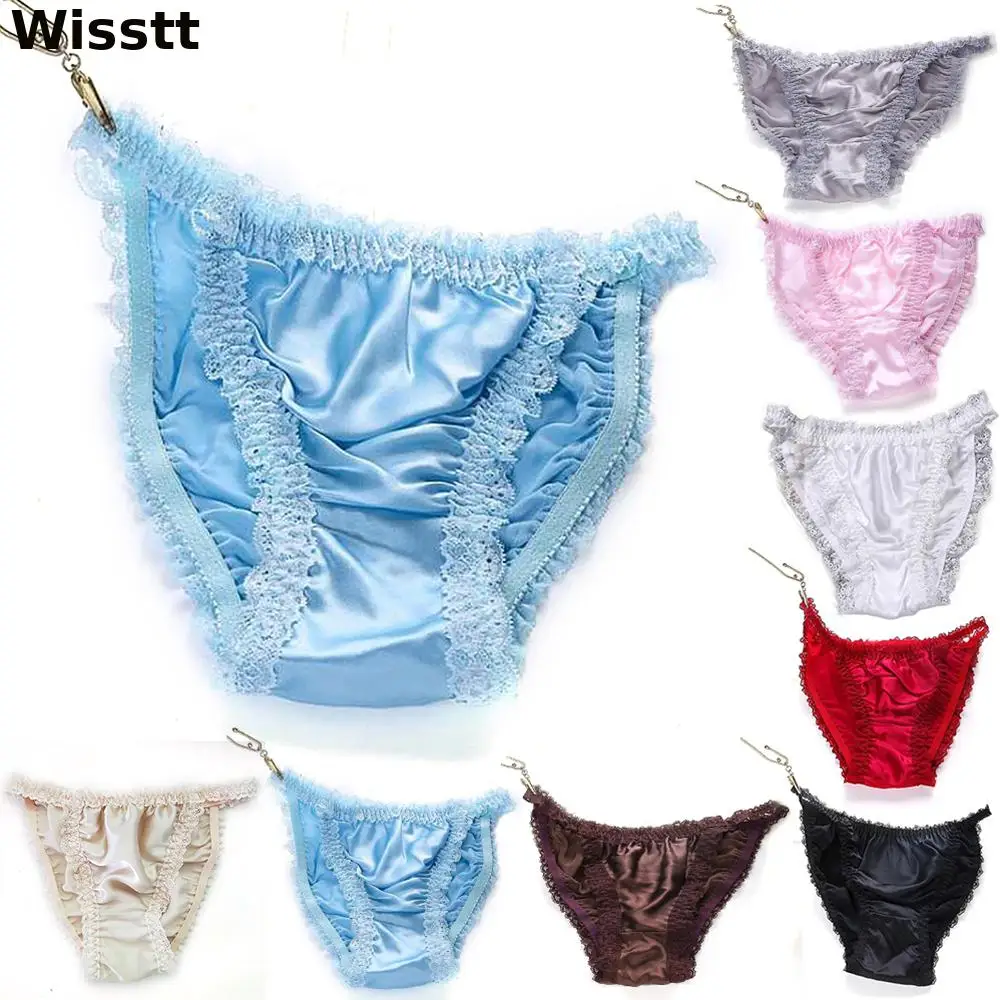 Women's Sexy Lace Panties Seamless Underwear Briefs Nylon Silk for