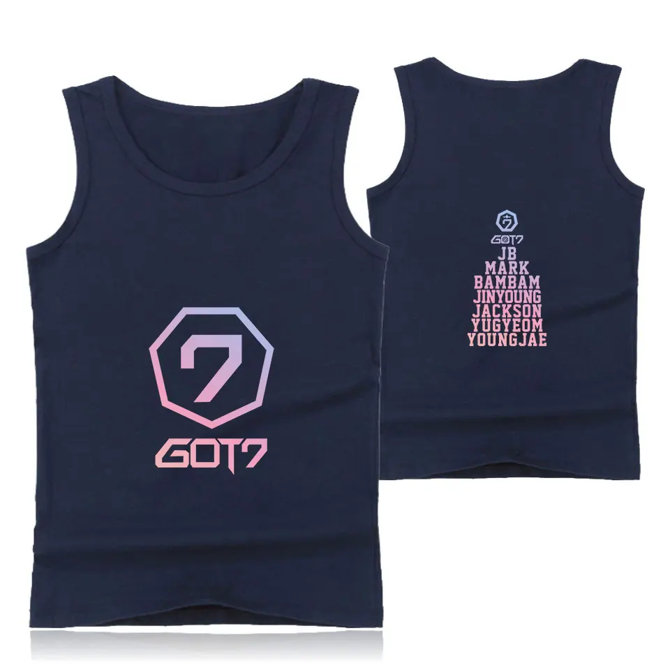 KPOP GOT7 K Pop корейский топ на бретелях для мужчин и мам модный тренировочный жилет