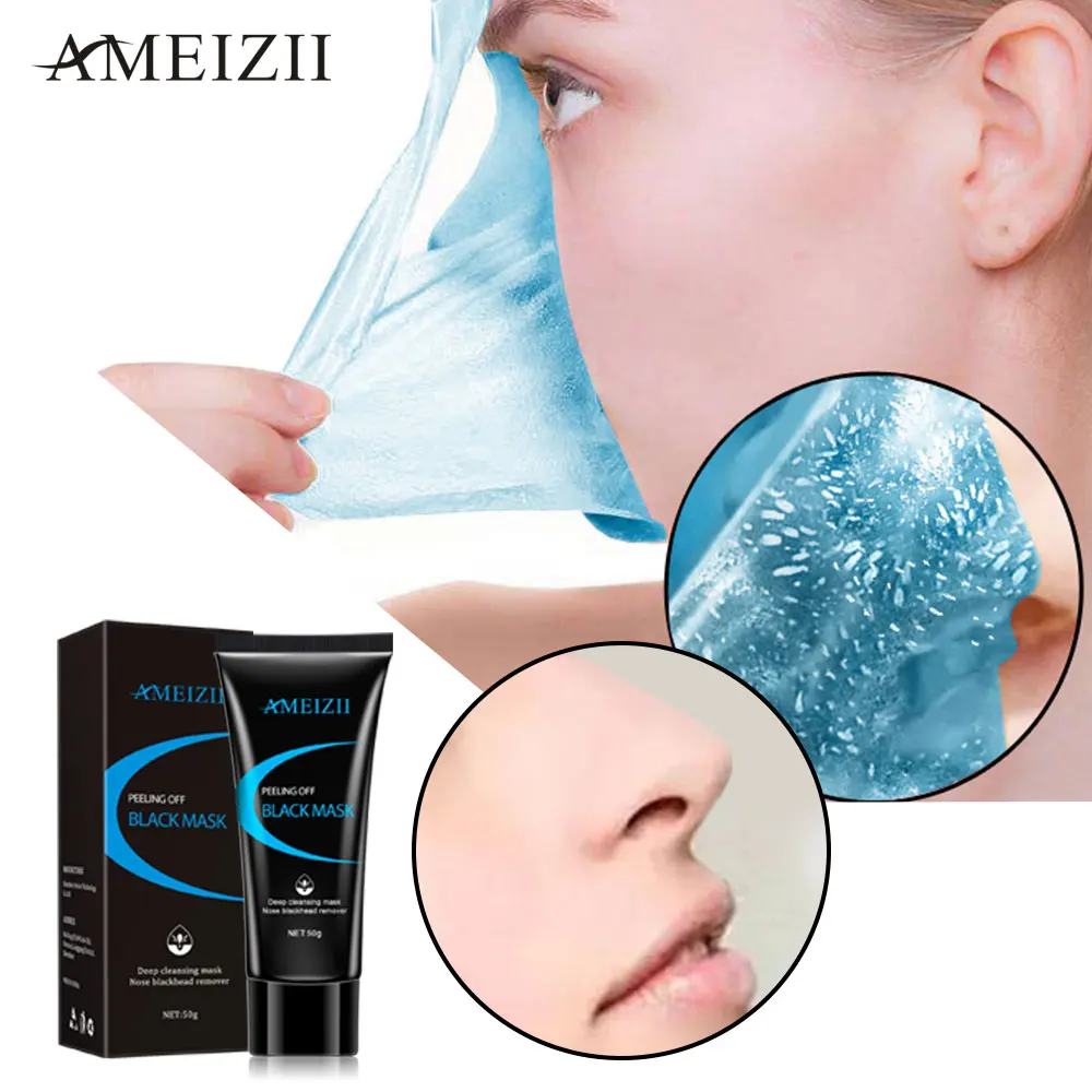 

AMEIZII Black Mask Deep Cleansing Purifying Peel Off Facial Face Nose Mask Pore Strip Remove Blackhead Skin Care Acne Treatment