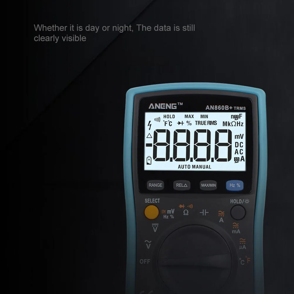 X# ANENG AN860B+ цифровой клещи мультиметр портативный RMS AC/DC сопротивление