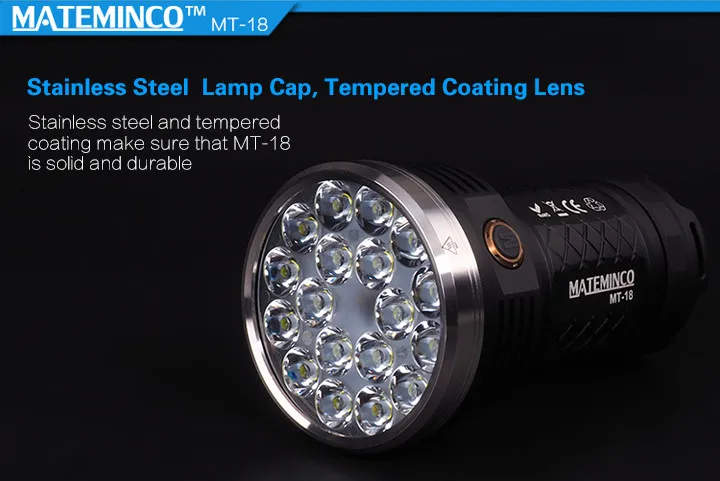 MATEMINCO MT18 поисковый фонарь 18* CREE XP-G3 Nichia 219C светодиодный Макс. 12000LM Луч расстояние 450 метров уличный фонарик ручной фонарь