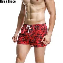 Летние пляжные шорты с принтом RAY GRACE, быстросохнущая дышащая пляжная одежда, купальный костюм, плавки, шорты для бега, одежда для плавания, спортивные шорты