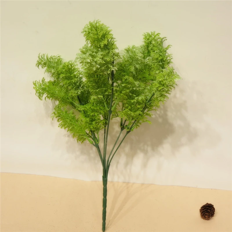 Пластиковый Рождественский Искусственный мох трава растения бонсаи домашний декор, зеленый настенные аксессуары