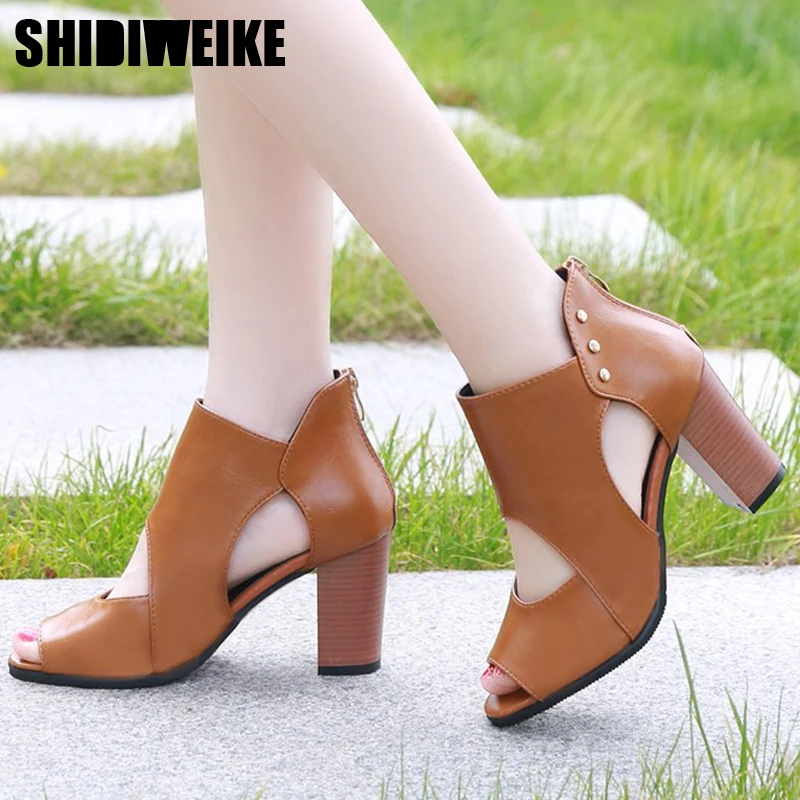 

Womens Summer Shoes Platform Ladies Sandals Ankle Strap Peep Toe High Heel Shoes zapatos mujer tacon encage ayakka n901