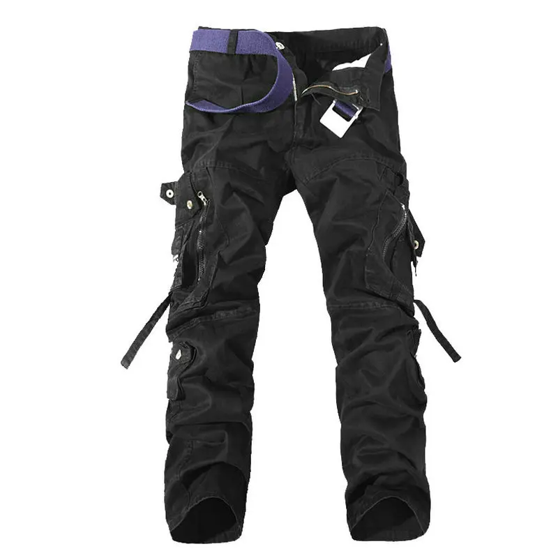 Fashion Multi-Pocket Solid Mens Cargo Pants High Quality Casual Slim Workout Men Trousers Size 28-40 Fashion Multi-Pocket Solid Mens Cargo Pants High Quality Casual Slim Workout Men Trousers Size 28-40
