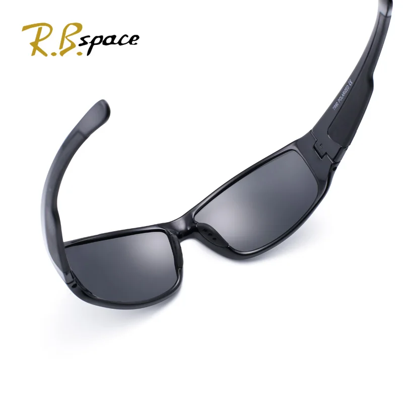 RBspace Марка Классический дизайн поляризованных солнцезащитных очков Для мужчин солнцезащитные очки для вождения, рыбалка-защелка солнцезащитные очки вождения UV400 RB803