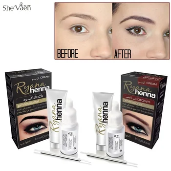 

Ryana Henna Natural Eyebrow Tint Kit Brown Black Brows Dyeing Permanent Eyebrow Cream Tattoo Painting Makeup