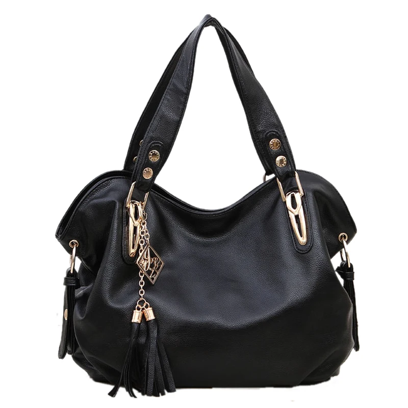 Goede VSEN Hot Luxe Dames Real Lederen Schoudertas Satchel Cross Body Tote Handtas Zwart