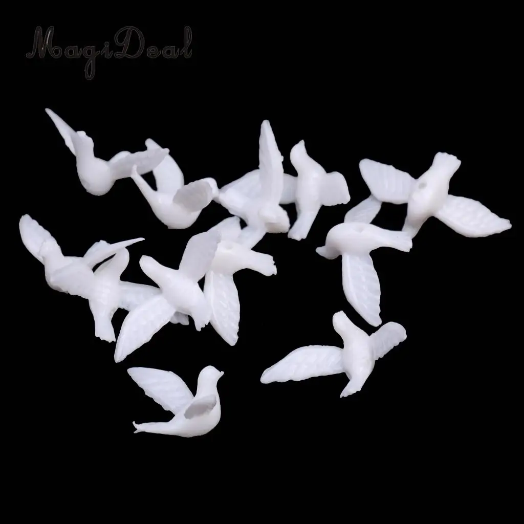 12pcs Little White Pigeons Confetti Wedding Table Scatters Baby Shower Sprinkles Party Decoration Favors