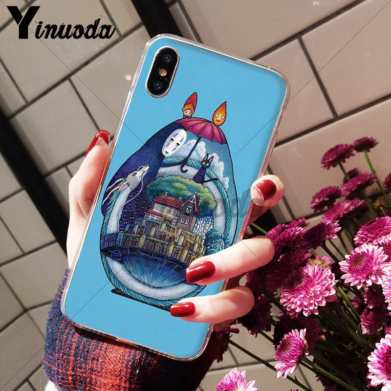 Yinuoda мультфильм студия Ghibli Унесенные призраками Тоторо TPU чехол для телефона чехол для iPhone 6S 6plus 7plus 8 8Plus X Xs MAX 5 5S XR - Цвет: A12