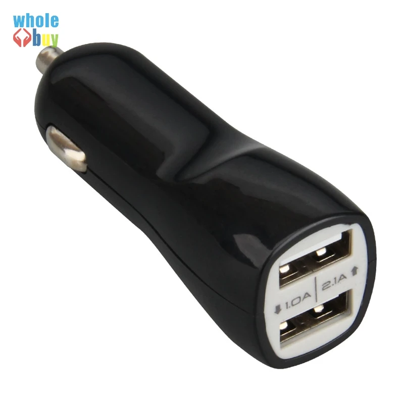 200 шт./лот утконосых двойной зарядное устройство USB 2.1A+ 1A зарядных порта USB для автомобиля адаптер питания для зарядного устройства для iphone 4 5 6 7 для samsung для htc