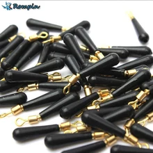 Rompin 30pcs/lot Fishing Gear Block rotation drift fishing floats accessory bobber copper+ rubber tools