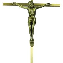 16 дюймов металлическое настенное Распятие Иисуса Христа на INRI Cross домашний декор часовни