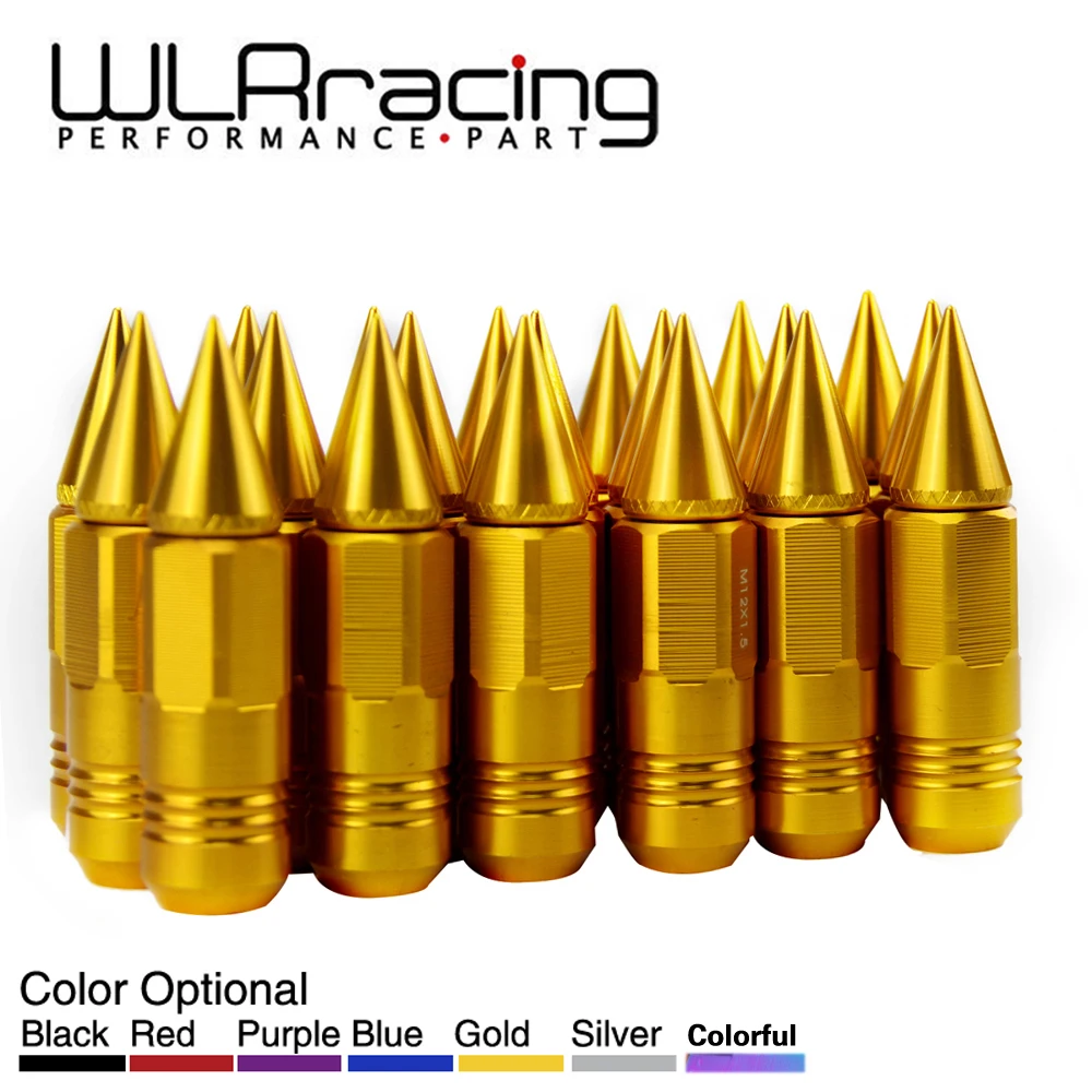 

WLR RACING - 20PCS 50MM LENGTH ALUMINUM EXTENDED TUNER M12X1.5 WHEEL LUG NUTS WITH SPIKE FOR WHEELS/RIMS WLR-LS501215