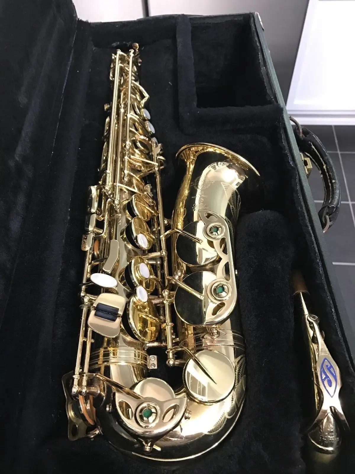 EXCELLENT SELMER PARIS SUPER ACTION 80 SERIES II ALTO SAXOPHONE SAX IN ORIG CASEalto saxophone