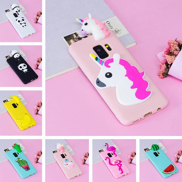 

3D Cute Soft TPU Unicorn Fruit Flamingo Panda Cactus For Samsung Galaxy S8 S9 Plus S6 S7 edge J3 J5 J7 A3 A5 A7 2016 2017 Cases