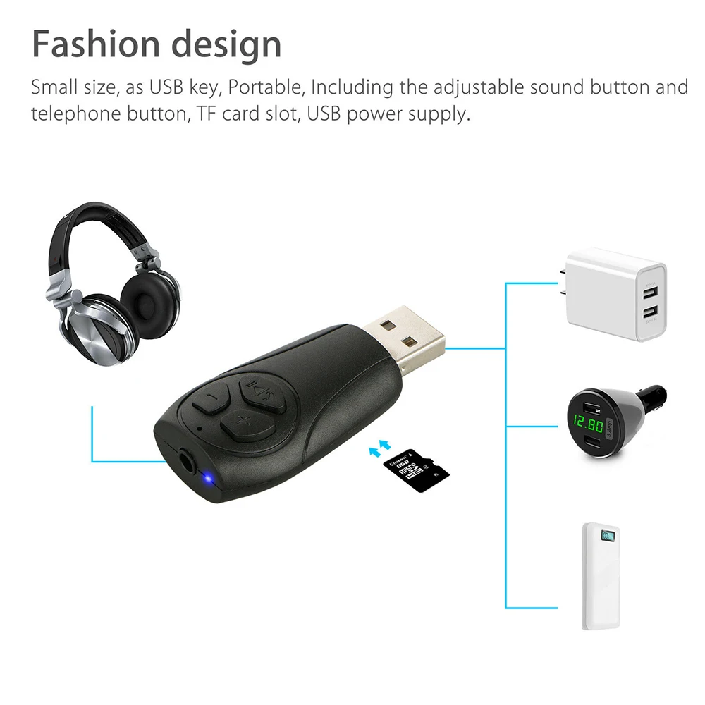 Беспроводной Bluetooth USB приемник 3,5 мм Aux адаптер стерео аудио Автомобильная Колонка умная Автоматизация