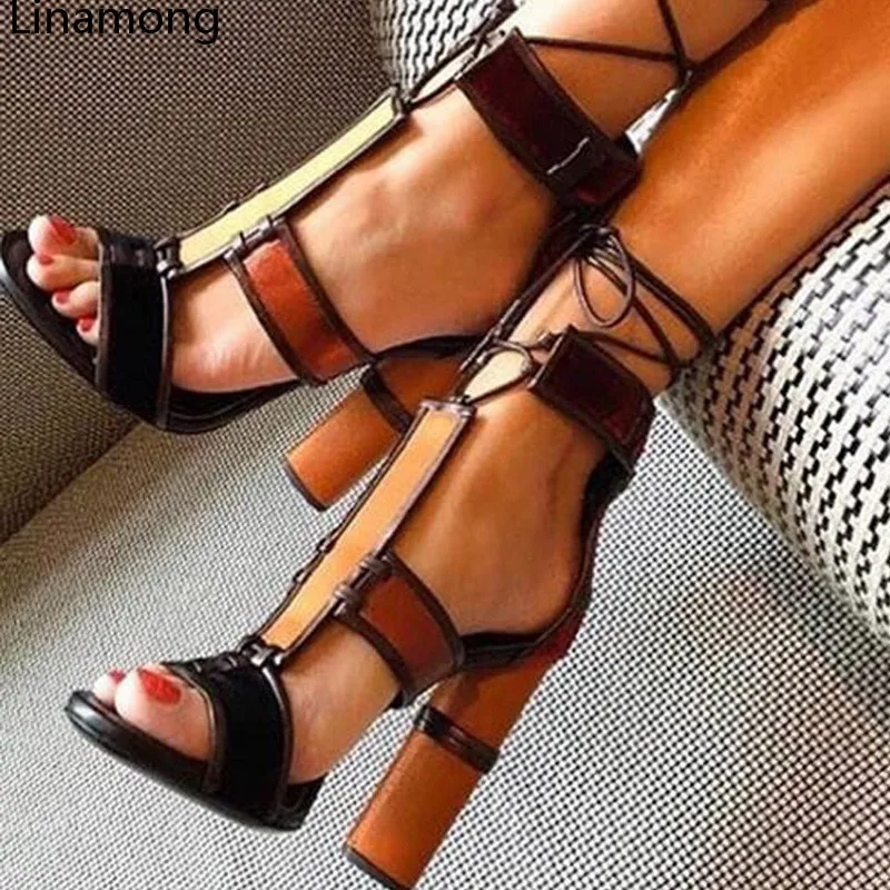 Ethnic Retro Lady Jeans Patchwork Chunky Heels High Heels Sandals Open Toe Ankle Wrap Tie Up Woman Heeled Sandals Pumps Shoes Ethnic Retro Lady Jeans Patchwork Chunky Heels High Heels Sandals Open Toe Ankle Wrap Tie Up Woman Heeled Sandals Pumps Shoes