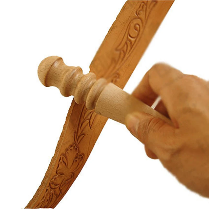 

Practical Leathercraft Leather Edge Slicker Burnisher Wooden DIY Tools