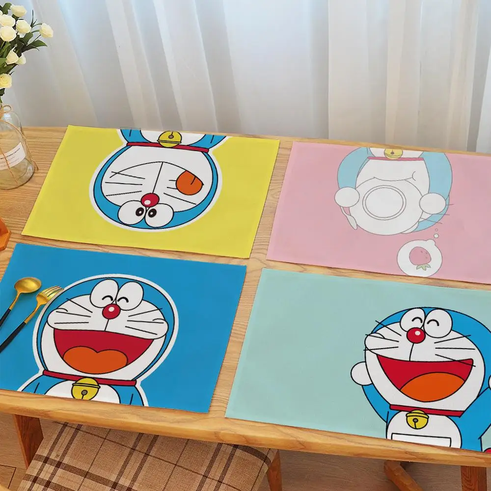 2 шт. студент Doraemon коврики Водонепроницаемая скатерть накладка с рисунками из мультфильмов столовые коврики подставки 45X30 см