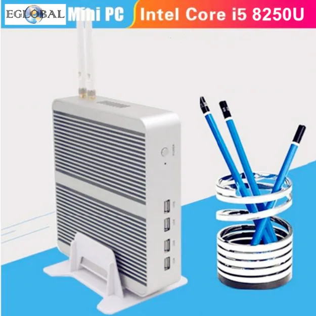 Eglobal Intel Core i5 8250U четырехъядерный мини ПК 8 го поколения Windows 10 без вентилятора Nuc HTPC