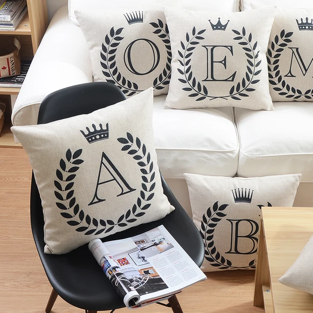 Initial Pillow Covers Adorable 60 English Letters Baby Name Initial Cushion Covers Pillow Case Love Initial Pillow Covers Adorable 60 English Letters Baby Name Initial Cushion Covers Pillow Case Love