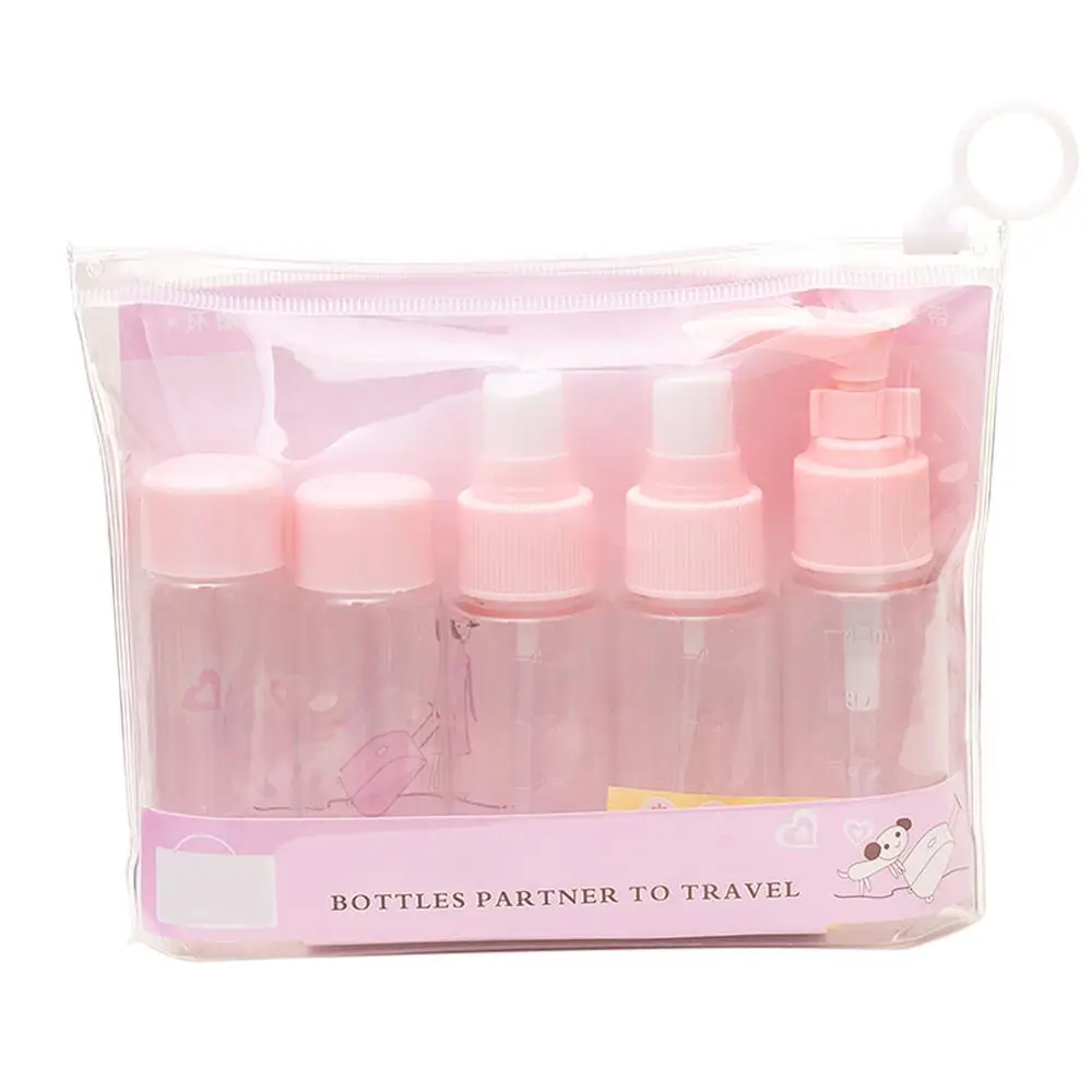 

Portable Spray Refillable Bottles Kit Plastic Face Cream Lotion Makeup Container Travel Empty Spray Refill Bottles Kit Dropshipp