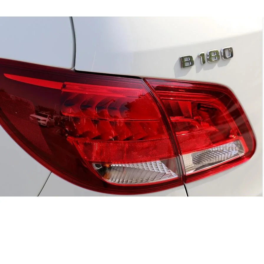 Silver Chrome B180 Flat Benz Car Model Numbers Letters Badge Emblem For B Class Benz W245 W246 W247 AMG