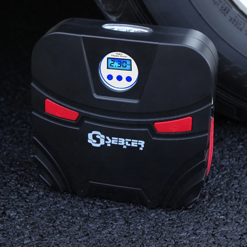 SEBTER автомобильный надувной насос 12 В, электронный дисплей, шиномонтажный насос, автомобильный воздушный компрессор, светодиодный насос для автомобиля, лодки, кровати, аксессуары