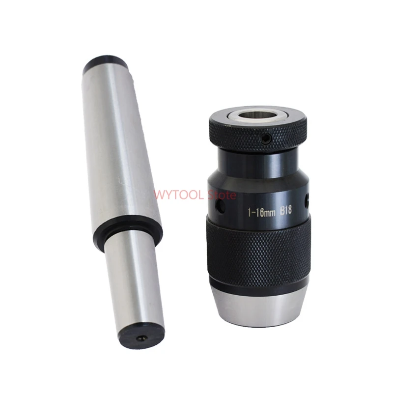

Light-duty MT2 B18 Keyless Drill Chuck Self Tighten B18 MT2 MT3 Shank Morse Taper shank#2 #3 hand Tightening Drill Chuck