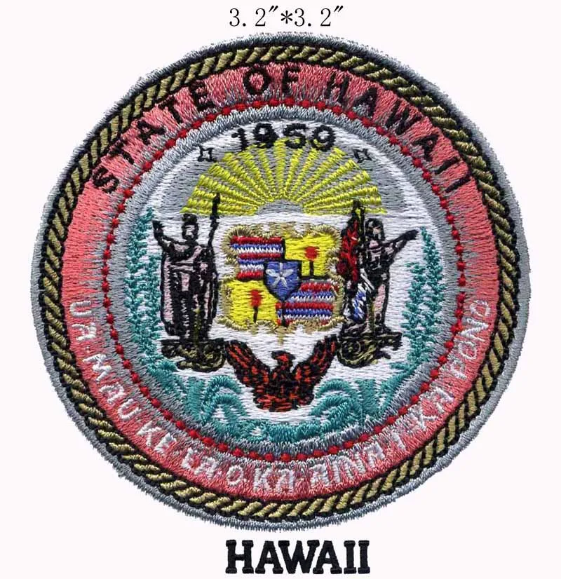 Hawaii State Seal embroidery patch 3.2