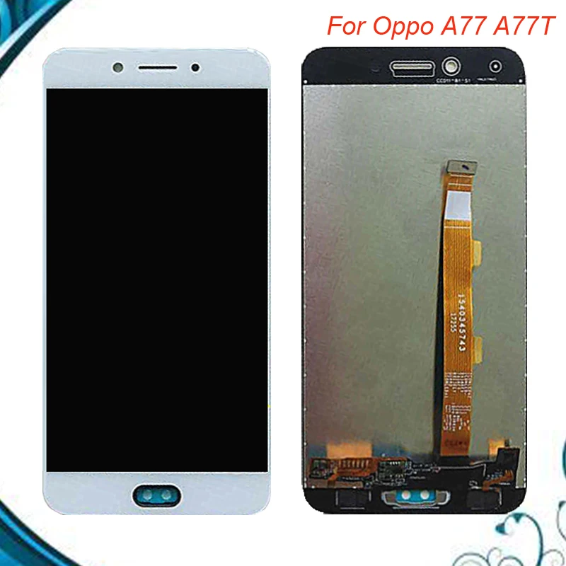 

100% Tested OK For Oppo A77 A77T LCD Display Touch Screen Digitizer Assembly Replacement White Color IN Stock