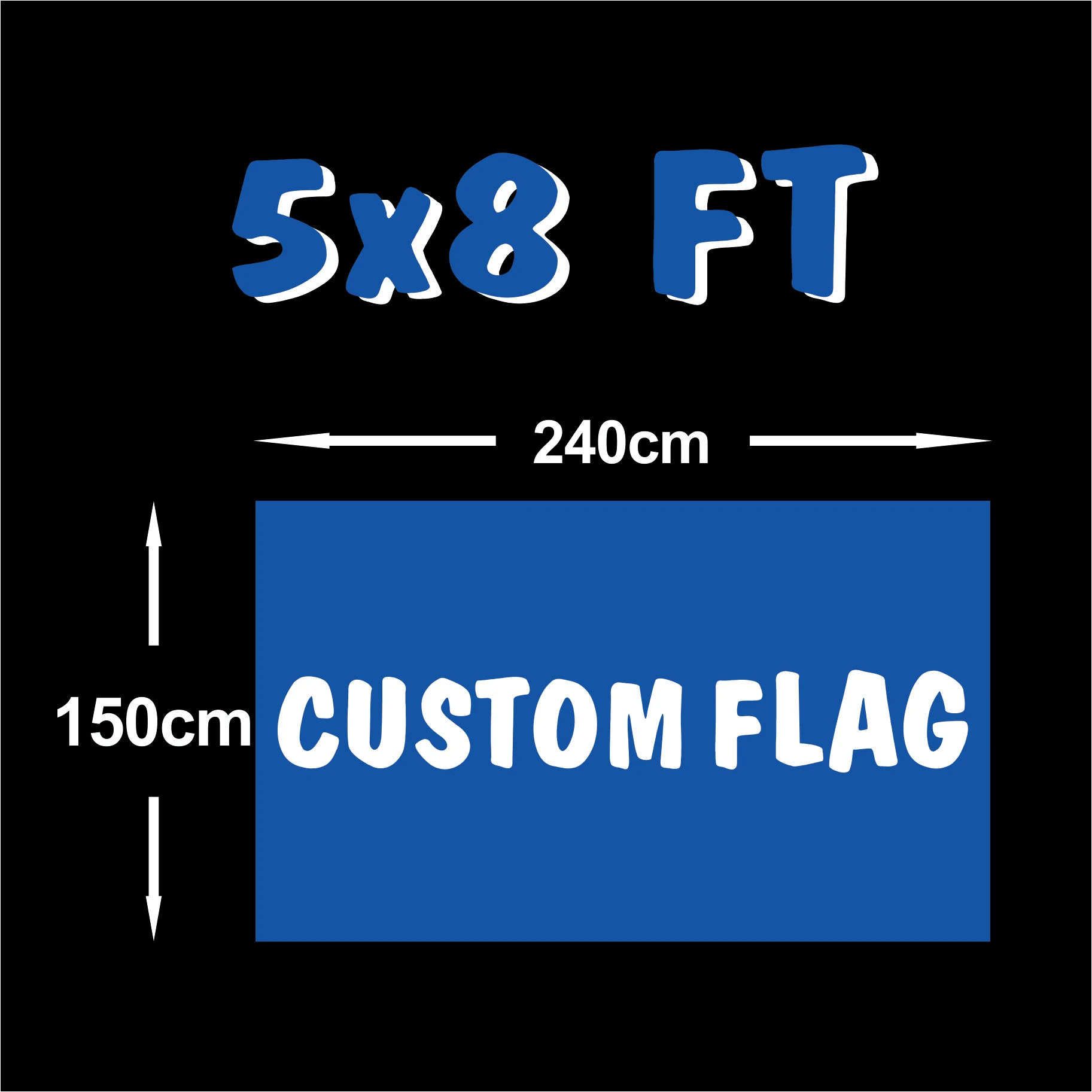 

Custom Flag 5x8FT Polyester Flag all logo all color royal flag With White Sleeve Metal Gromets 150*240cm