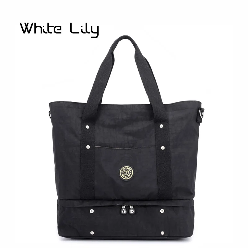 Fashion Ladies Nylon Traveling Bags Women Yoga Gym Bag Travel Tote