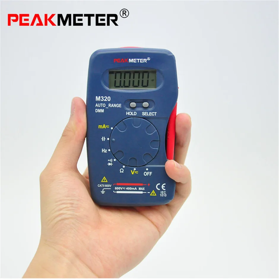 PEAKMETER M320 Pocket Size Handheld LCD Digital Multimeter DMM